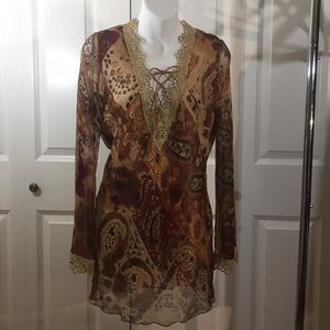 Cache Tunic With Leather Tie